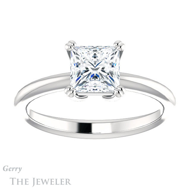 Princess Cut Forever One Moissanite Engagement Ring #GTJ1220-square-fo-w