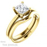Princess Cut Forever One Moissanite Engagement Ring #GTJ1220-square-fo-y