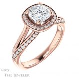 Cushion Cut Forever One Moissanite Engagement Ring #GTJ1221-cushion-fo-r