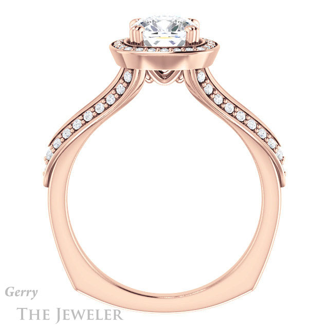 Cushion Cut Forever One Moissanite Engagement Ring #GTJ1221-cushion-fo-r
