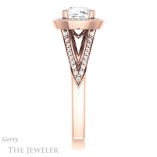 Cushion Cut Forever One Moissanite Engagement Ring #GTJ1221-cushion-fo-r