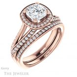 Cushion Cut Forever One Moissanite Engagement Ring #GTJ1221-cushion-fo-r