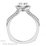 Cushion Cut Forever One Moissanite Engagement Ring #GTJ1221-cushion-fo-w 2 Cushion Cut Forever One Moissanite Engagement Ring #GTJ1221-cushion-fo-w