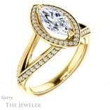 Marquise Cut Forever Brilliant Moissanite Engagement Ring #GTJ1221-marquise-fb-y