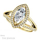 Marquise Cut Forever Brilliant Moissanite Engagement Ring #GTJ1221-marquise-fb-y