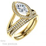 Marquise Cut Forever Brilliant Moissanite Engagement Ring #GTJ1221-marquise-fb-y