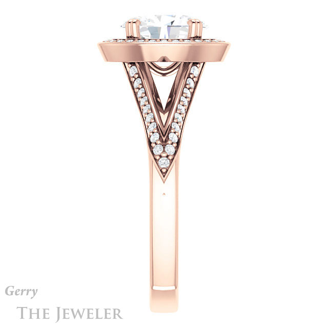 Oval Shaped Forever One Moissanite Engagement Ring #GTJ1221-oval-fo-r 3 Oval Shaped Forever One Moissanite Engagement Ring #GTJ1221-oval-fo-r