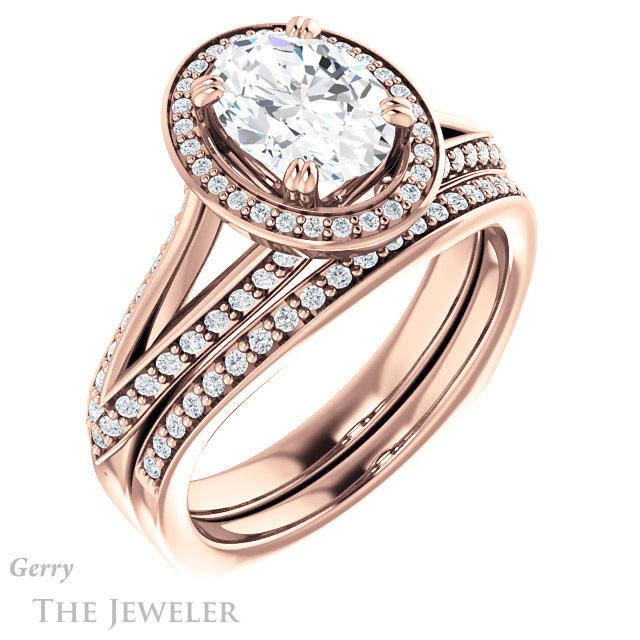 Oval Shaped Forever One Moissanite Engagement Ring #GTJ1221-oval-fo-r 6 Oval Shaped Forever One Moissanite Engagement Ring #GTJ1221-oval-fo-r