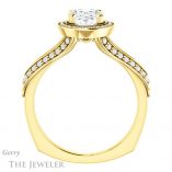 Oval Shaped Forever One Moissanite Engagement Ring #GTJ1221-oval-fo-y
