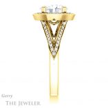 Oval Shaped Forever One Moissanite Engagement Ring #GTJ1221-oval-fo-y