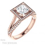 Princess Cut Forever One Moissanite Engagement Ring #GTJ1221-square-fo-r