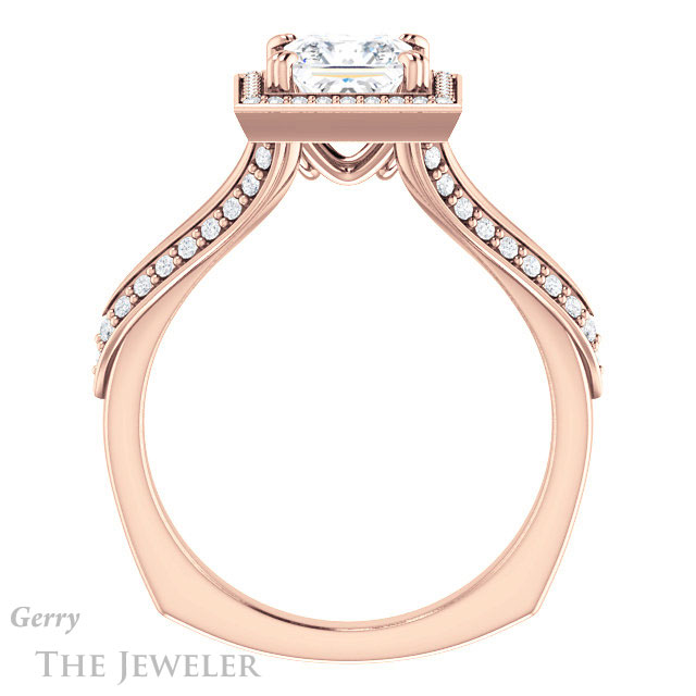 Princess Cut Forever One Moissanite Engagement Ring #GTJ1221-square-fo-r