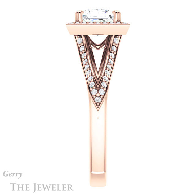 Princess Cut Forever One Moissanite Engagement Ring #GTJ1221-square-fo-r
