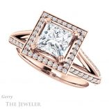 Princess Cut Forever One Moissanite Engagement Ring #GTJ1221-square-fo-r