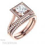 Princess Cut Forever One Moissanite Engagement Ring #GTJ1221-square-fo-r