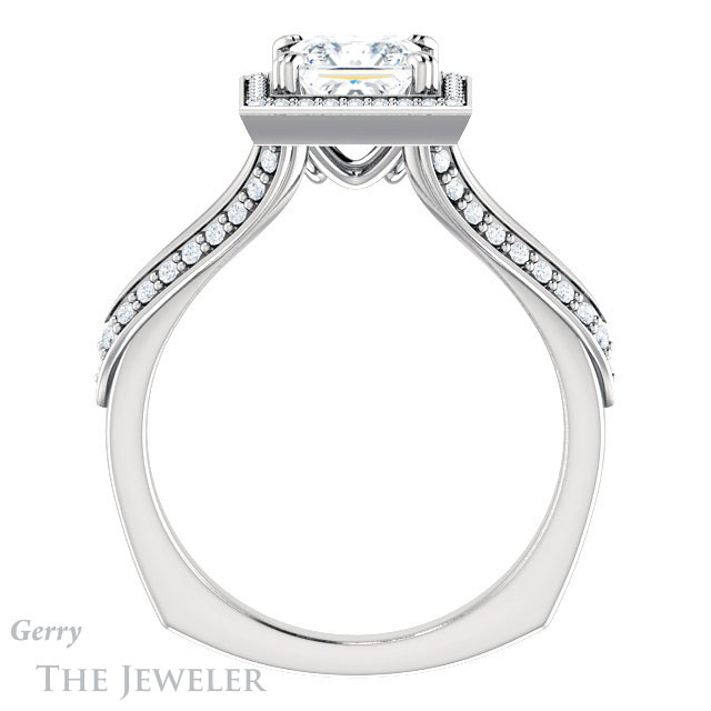 Princess Cut Forever One Moissanite Engagement Ring #GTJ1221-square-fo-w