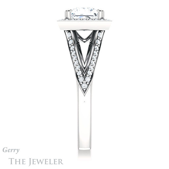 Princess Cut Forever One Moissanite Engagement Ring #GTJ1221-square-fo-w