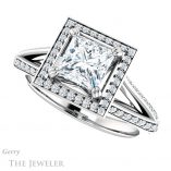 Princess Cut Forever One Moissanite Engagement Ring #GTJ1221-square-fo-w