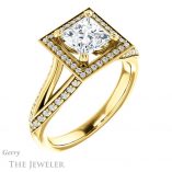 Princess Cut Forever One Moissanite Engagement Ring #GTJ1221-square-fo-y