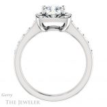 Cushion Cut Forever One Moissanite Engagement Ring #GTJ1222-cushion-fo-w