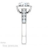 Cushion Cut Forever One Moissanite Engagement Ring #GTJ1222-cushion-fo-w