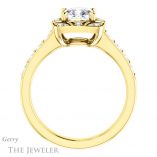 Cushion Cut Forever One Moissanite Engagement Ring #GTJ1222-cushion-fo-y
