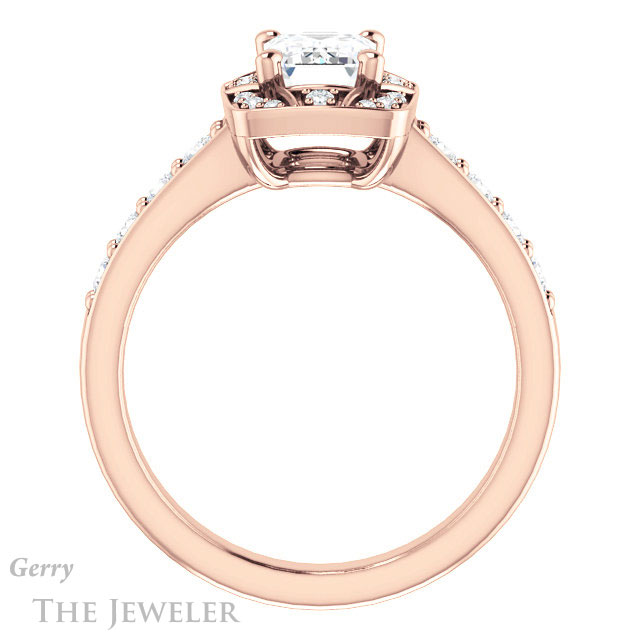 Emerald Cut Forever Brilliant Moissanite Engagement Ring #GTJ1222-emerald-fb-r