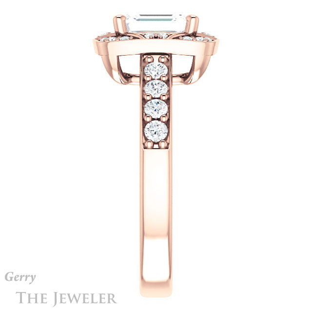 Emerald Cut Forever Brilliant Moissanite Engagement Ring #GTJ1222-emerald-fb-r
