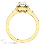 Emerald Cut Forever Brilliant Moissanite Engagement Ring #GTJ1222-emerald-fb-y