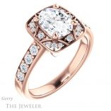 Oval Shaped Forever One Moissanite Engagement Ring #GTJ1222-oval-fo-r 4 Oval Shaped Forever One Moissanite Engagement Ring #GTJ1222-oval-fo-r