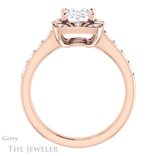 Oval Shaped Forever One Moissanite Engagement Ring #GTJ1222-oval-fo-r