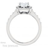 Oval Shaped Forever One Moissanite Engagement Ring #GTJ1222-oval-fo-w