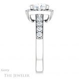 Oval Shaped Forever One Moissanite Engagement Ring #GTJ1222-oval-fo-w