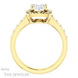 Oval Shaped Forever One Moissanite Engagement Ring #GTJ1222-oval-fo-y