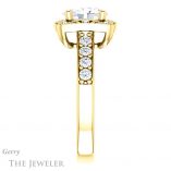 Oval Shaped Forever One Moissanite Engagement Ring #GTJ1222-oval-fo-y