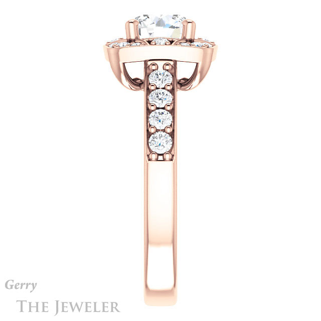 Round Cut Forever One Moissanite Engagement Ring #GTJ1222-round-fo-r 3 Round Cut Forever One Moissanite Engagement Ring #GTJ1222-round-fo-r
