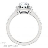 Round Cut Forever One Moissanite Engagement Ring #GTJ1222-round-fo-w