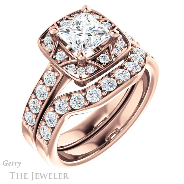 Princess Cut Forever One Moissanite Engagement Ring #GTJ1222-square-fo-r 6 Princess Cut Forever One Moissanite Engagement Ring #GTJ1222-square-fo-r