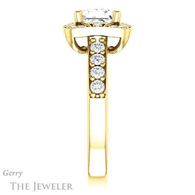 Princess Cut Forever One Moissanite Engagement Ring #GTJ1222-square-fo-y