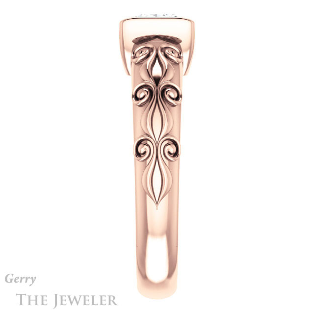 Princess Cut Forever One Moissanite Engagement Ring #GTJ1223-square-fo-r | Gerry The Jeweler Princess Cut Forever One Moissanite Engagement Ring #GTJ1223-square-fo-r