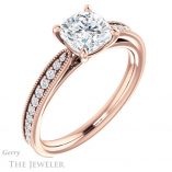 Cushion Cut Forever One Moissanite Engagement Ring #GTJ1224-cushion-fo-r 4 Cushion Cut Forever One Moissanite Engagement Ring #GTJ1224-cushion-fo-r