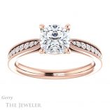 Cushion Cut Forever One Moissanite Engagement Ring #GTJ1224-cushion-fo-r 1 Cushion Cut Forever One Moissanite Engagement Ring #GTJ1224-cushion-fo-r