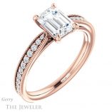 Emerald Cut Forever One Moissanite Engagement Ring #GTJ1224-emerald-fb-r 4 Emerald Cut Forever Brilliant Moissanite Engagement Ring #GTJ1224-emerald-fb-r