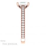 Emerald Cut Forever One Moissanite Engagement Ring #GTJ1224-emerald-fb-r 3 Emerald Cut Forever Brilliant Moissanite Engagement Ring #GTJ1224-emerald-fb-r
