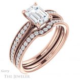Emerald Cut Forever One Moissanite Engagement Ring #GTJ1224-emerald-fb-r 6 Emerald Cut Forever Brilliant Moissanite Engagement Ring #GTJ1224-emerald-fb-r
