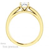 Emerald Cut Forever One Moissanite Engagement Ring #GTJ1224-emerald-fb-y 2 Emerald Cut Forever Brilliant Moissanite Engagement Ring #GTJ1224-emerald-fb-y