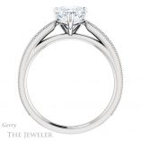 Heart Shaped Forever One Moissanite Engagement Ring #GTJ1224-heart-fb-w 2 Heart Shaped Forever Brilliant Moissanite Engagement Ring #GTJ1224-heart-fb-w