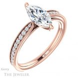 Marquise Cut Forever One Moissanite Engagement Ring #GTJ1224-marquise-fb-r 4 Marquise Cut Forever Brilliant Moissanite Engagement Ring #GTJ1224-marquise-fb-r