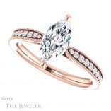 Marquise Cut Forever One Moissanite Engagement Ring #GTJ1224-marquise-fb-r 5 Marquise Cut Forever Brilliant Moissanite Engagement Ring #GTJ1224-marquise-fb-r