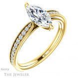 Marquise Cut Forever Brilliant Moissanite Engagement Ring #GTJ1224-marquise-fb-y